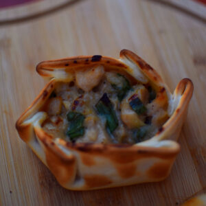 Empanada de pollo al verdeo al horno